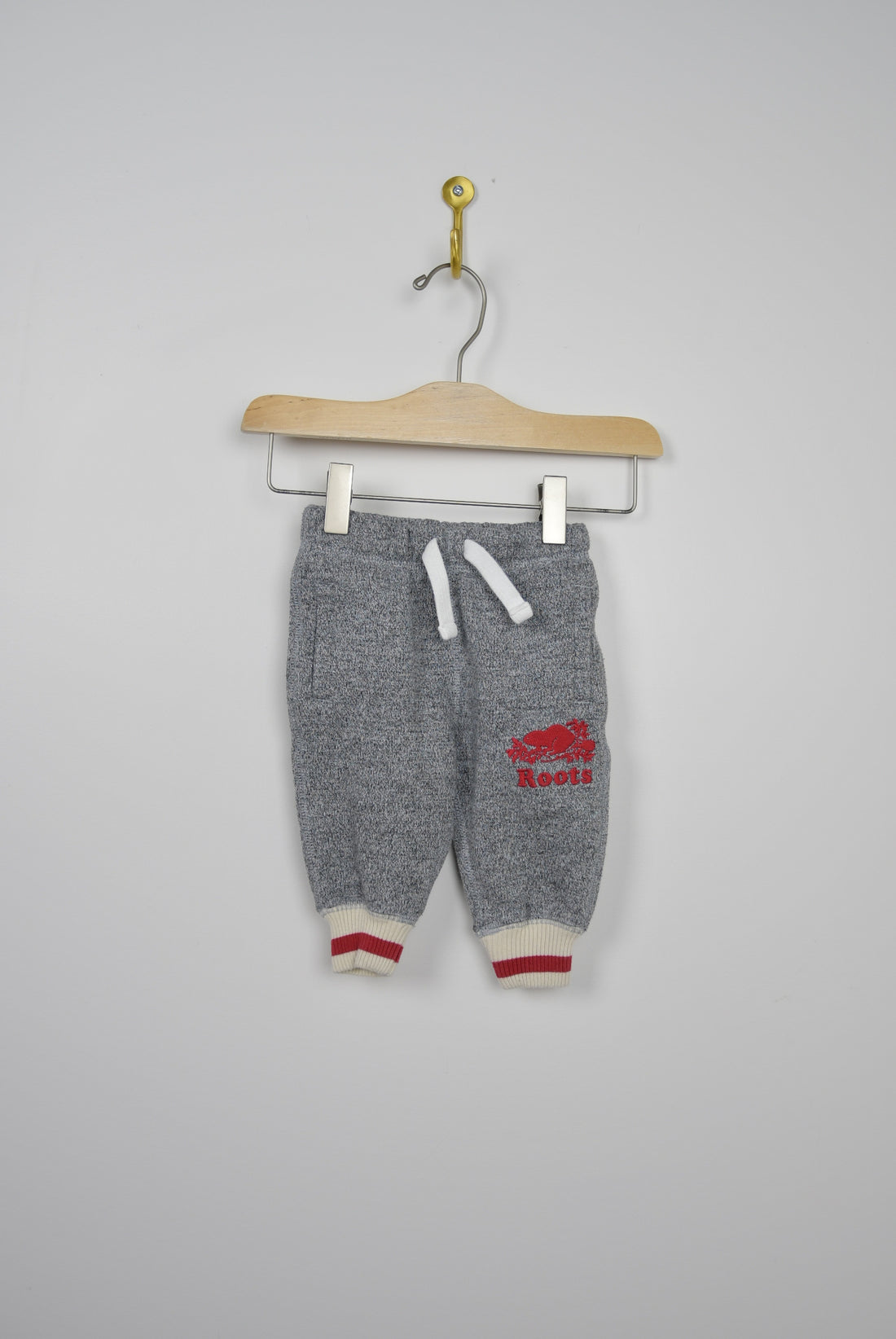 Roots Roots Grey &amp; Red Sweatpant - 3-6M