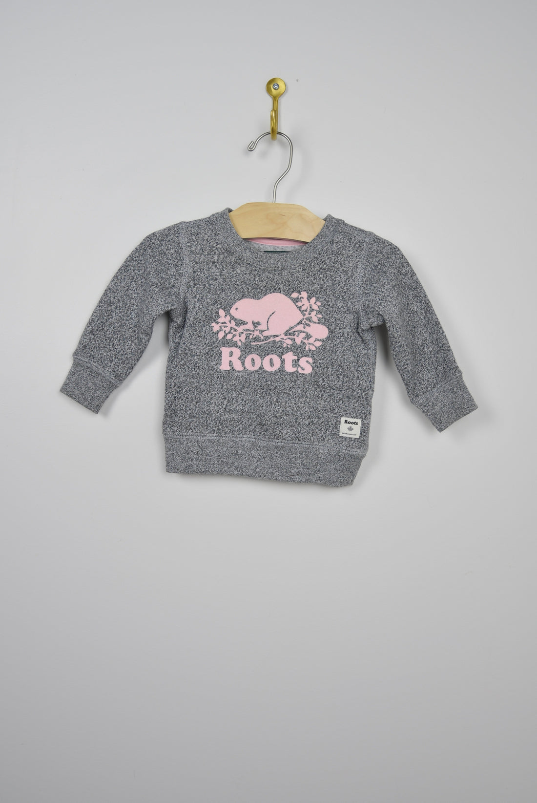 Roots Roots Grey &amp; Pink Sweat Set - 3-6M