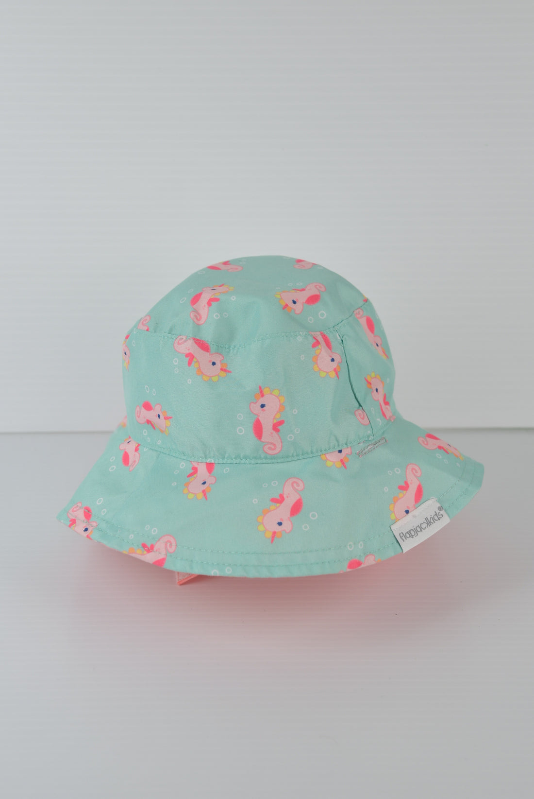Pink and Blue Reversible Summer Hat (Mermaids and Seahorses) -  6-18M